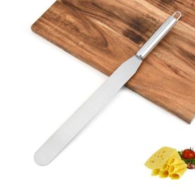 Cake Decorating Spatula Stainless Steel Butter Cake Cream Straight Bend Spatula Spreader Scraping, Smoothing, Icing, Frosting Baking Tool Fondant Past (Material: stainless steel)